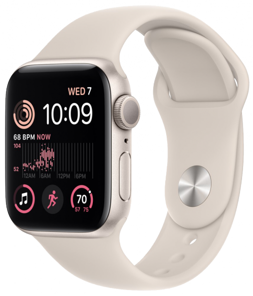 Apple Watch SE 2022 44mm Starlight Sport Band